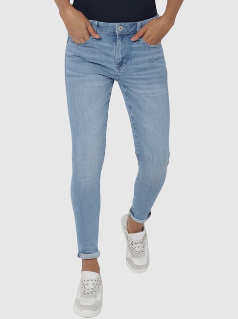 American Eagle Outfitters Ice Blue Cotton Jeans-picture-23