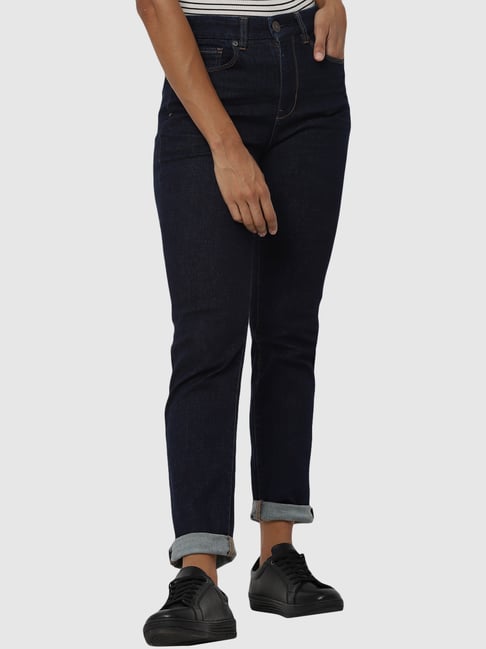 American Eagle Outfitters Navy Cotton Jeans-picture-40