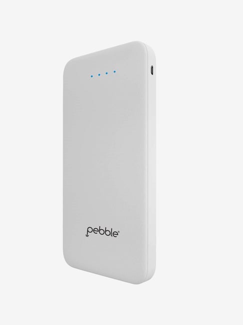 Pebble Volt 10000 mAh High Speed Power Bank White