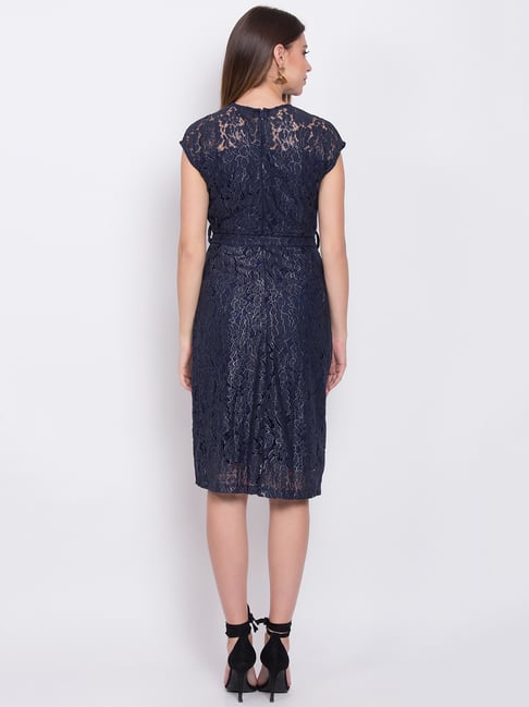 Buy Zoella Navy Lace Dress for Women Online @ Tata CLiQ