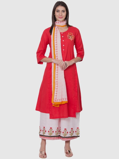 Buy Stylish Red Rayon Printed Kurta with Palazzo Set For Women Online In  India At Discounted Prices