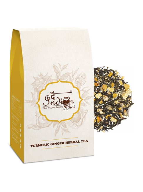 Ginger  Turmeric Herbal Teabags Tea Bags 40 gm  20 Cups  saffroncup