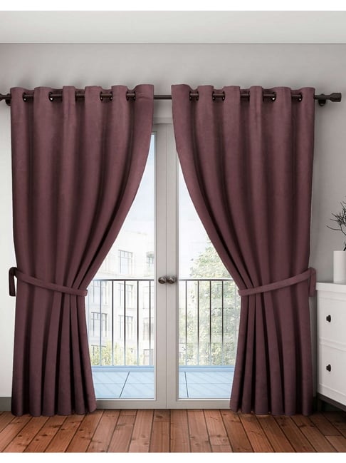 Bianca Blackout Brown Door Curtains-picture-47