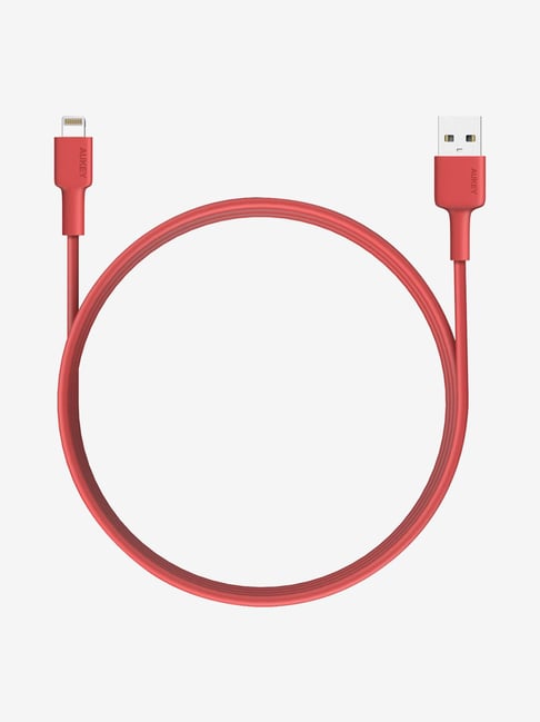 Aukey CB-BAL2 2m Nylon Braided USB to Lightning Cable (Red)