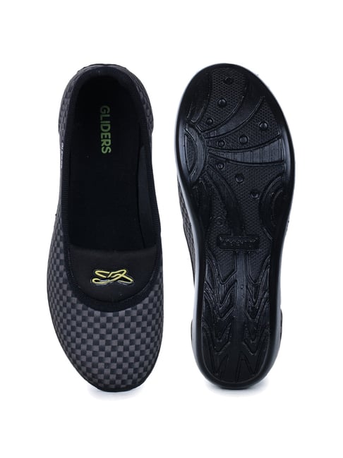 Buy Gliders by Liberty Dark Grey Black Casual Shoes for Women at