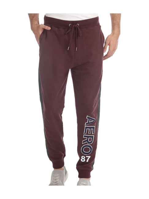 Buy Aeropostale Maroon Embroidered Joggers for Men Online Tata CLiQ