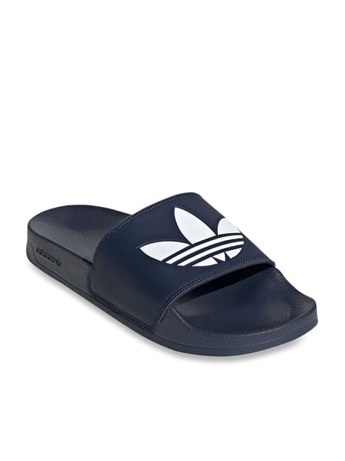 Adidas navy store blue sliders