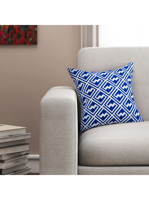 SEJ by Nisha Gupta Blue Cushion Covers - Set of 1-picture-11