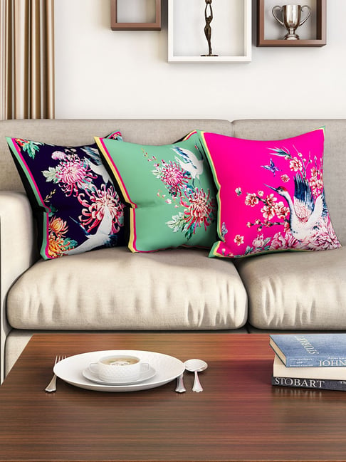 SEJ by Nisha Gupta Multicolor Cushion Covers - Set of 3-picture-37