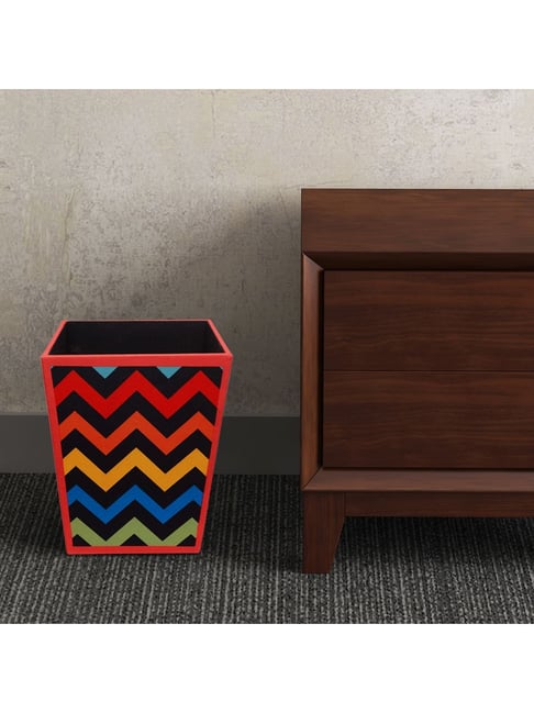 SEJ by Nisha Gupta Multicolor Wooden Open Dry Bin - 11.5 Litres