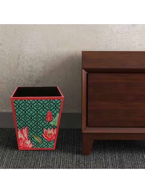 SEJ by Nisha Gupta Green Wooden Open Dry Bin - 11.5 Litres