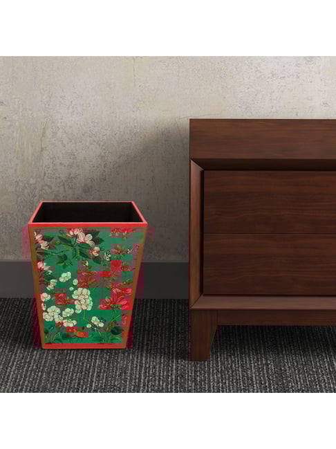 SEJ by Nisha Gupta Green Wooden Open Dry Bin - 11.5 Litres