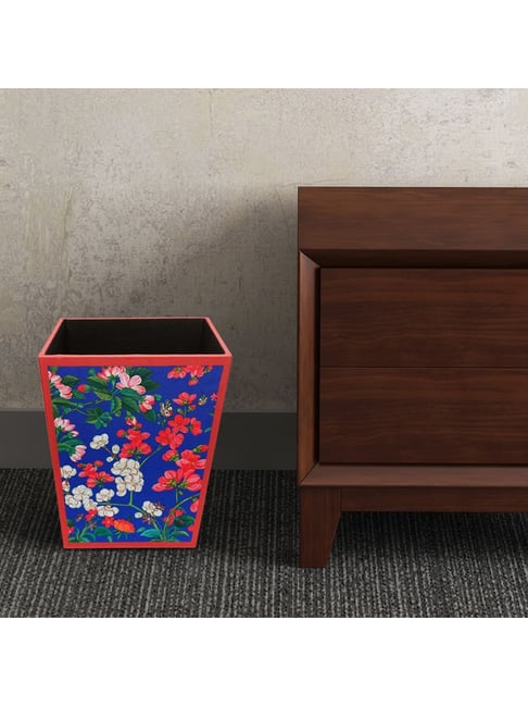 SEJ by Nisha Gupta Blue Wooden Open Dry Bin - 11.5 Litres