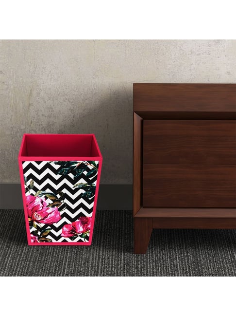 SEJ by Nisha Gupta Purple Wooden Open Dry Bin - 11.5 Litres