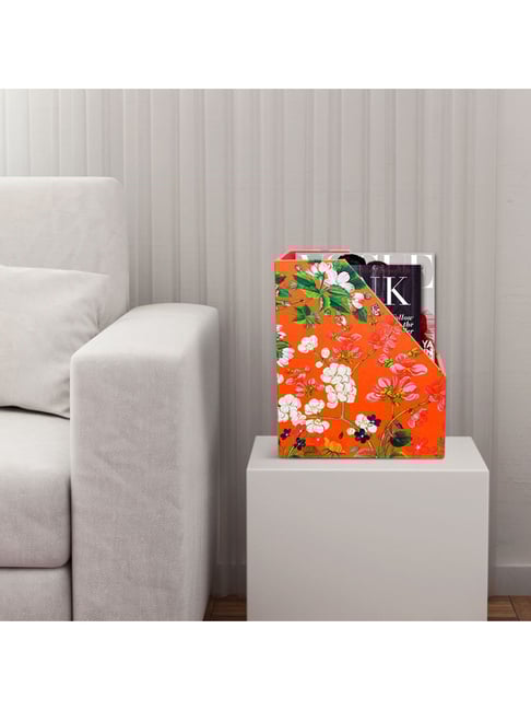 SEJ by Nisha Gupta Orange Magazine Rack - Set of 1