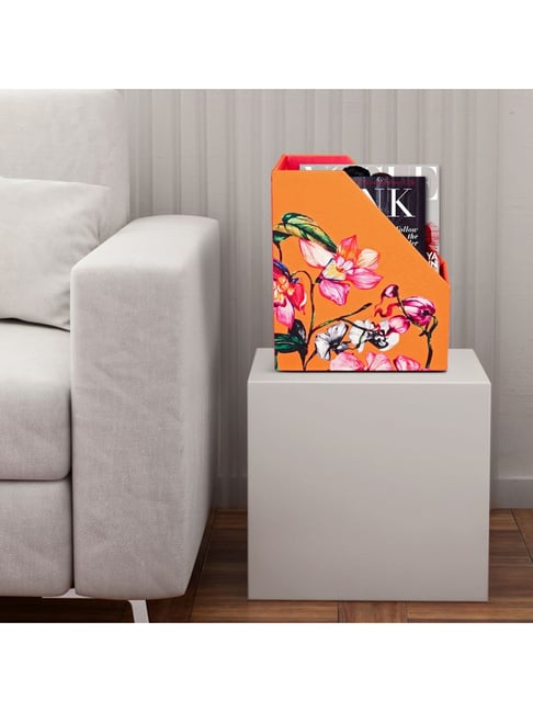 SEJ by Nisha Gupta Orange Magazine Rack - Set of 1