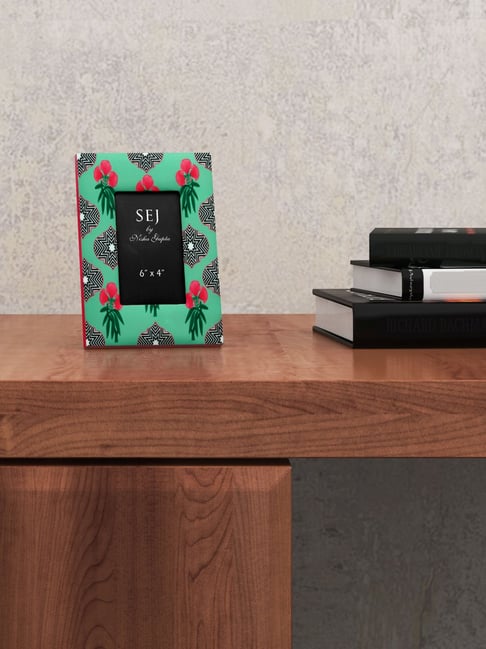 SEJ by Nisha Gupta Green Wooden Photo Frame