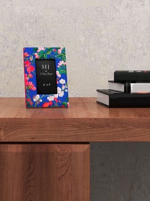 SEJ by Nisha Gupta Blue Wooden Photo Frame