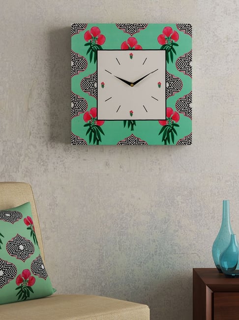 SEJ by Nisha Gupta White Framed Analogue Wall Clock - Set of 1-picture-10