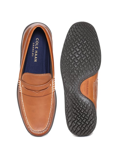 Buy Cole Haan Motogrand Traveler Penny Tan Loafers for Men at Best