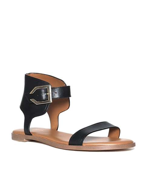 Buy Cole Haan Anica Cuff Black Ankle Strap Sandals for Women at