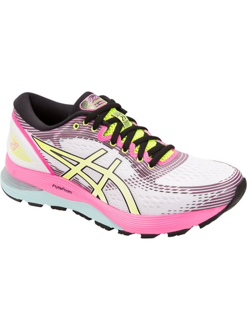Buy Asics Gel-Nimbus 21 SP White Pink Running Shoes for Women at