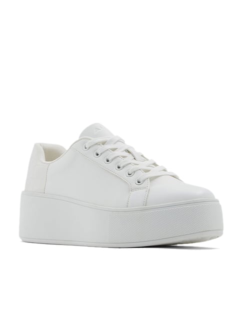 aldo white platform sneakers