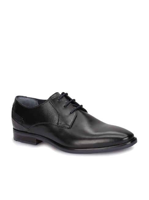 Ruosh Men's Newyork Black Derby Shoes