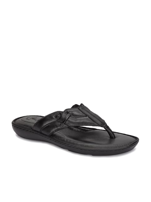 Ruosh Men's Black Thong Sandals