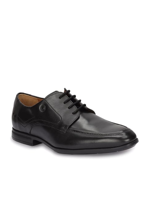 Ruosh Men's Black Derby Shoes