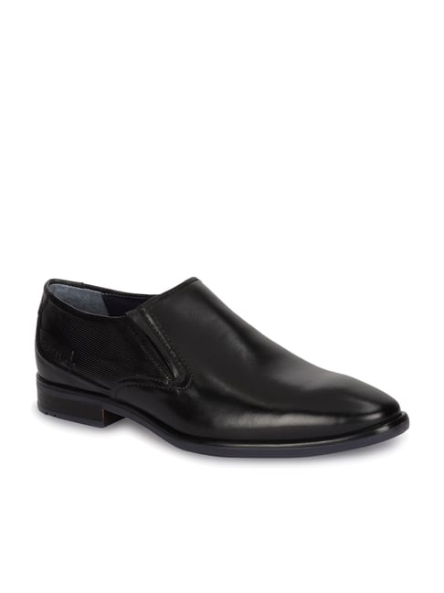 Ruosh Men's Black Formal Slip-Ons