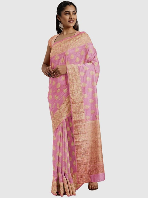 Buy Suta Navy Cotton Floral Print Saree Without Blouse for Women Online @ Tata  CLiQ