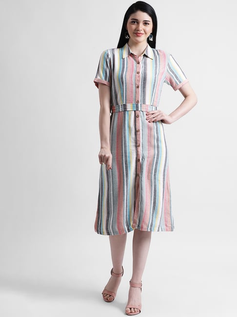 Zink London Multicolor Striped Dress