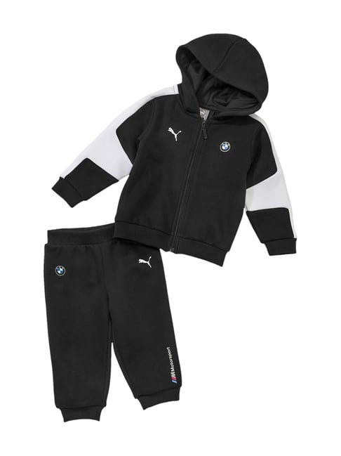 Buy Puma Kids Black Color Block Pattern Tracksuits for Boys - Main Image