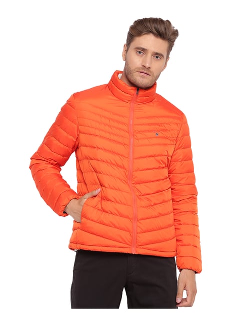 Buy GANT Orange Quilted Jacket for Men Online @ Tata CLiQ
