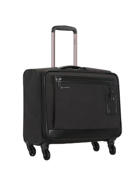 Buy Carlton Black Wheel Small Soft Cabin Trolley 56 cm Online
