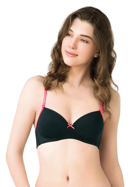 Buy Amante Black Non Wired Padded T-Shirt Bra for Women Online @ Tata CLiQ