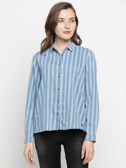 Pepe Jeans Blue Striped Shirt