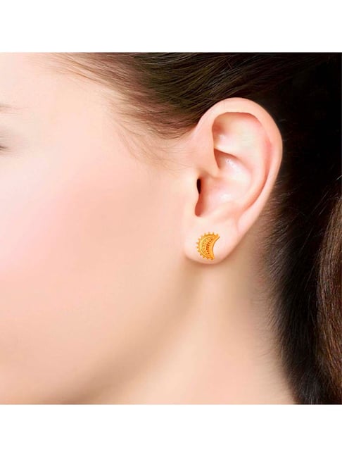 Gold Full Moon Stud Earrings - Miche McClendon