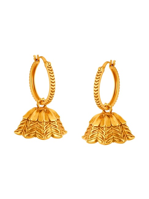 Light Weight Gold Jhumka Designs From Tanishq With Price Buy