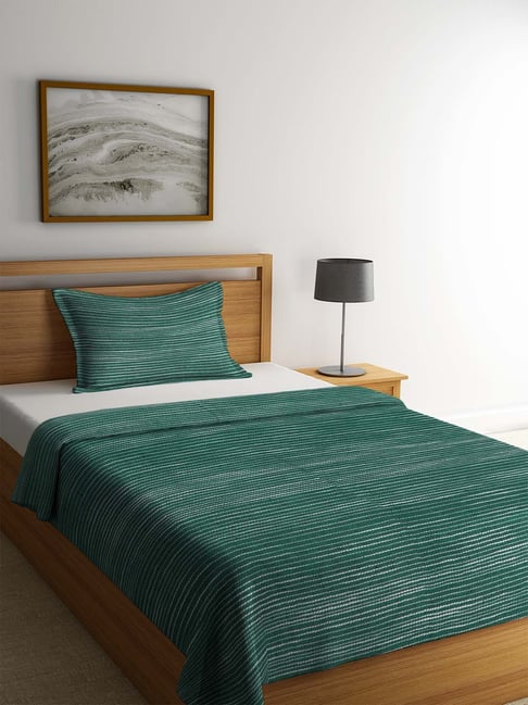 Klotthe Jacquard Collection Green 300 TC Bed Linen Set