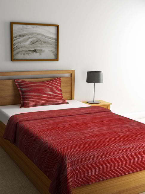 Klotthe Jacquard Collection Red 300 TC Bed Linen Set