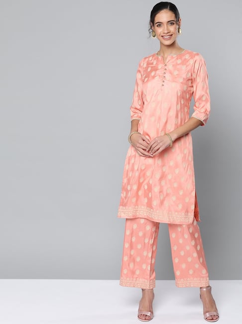 Street 9 Pink Printed Kurta With Pants