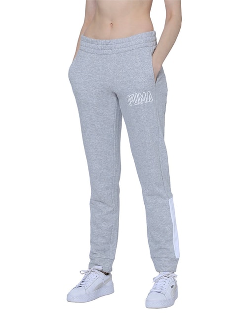 Buy Puma Grey Textured Trackpants for Women Online @ Tata CLiQ