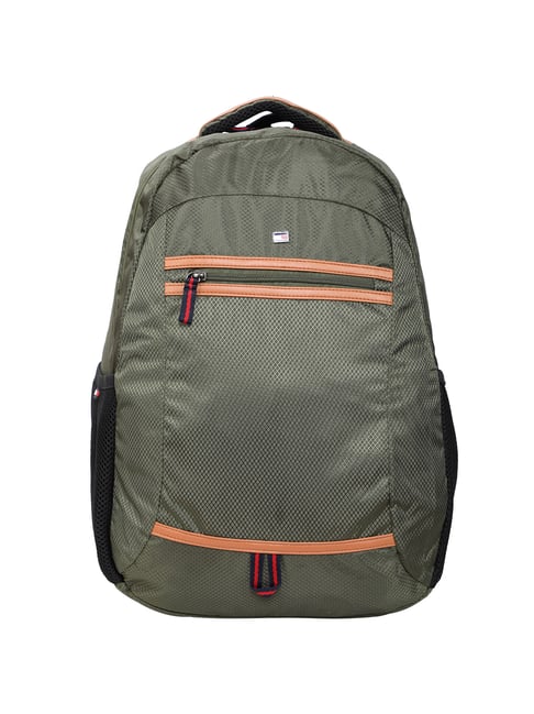 tommy hilfiger olive green backpack