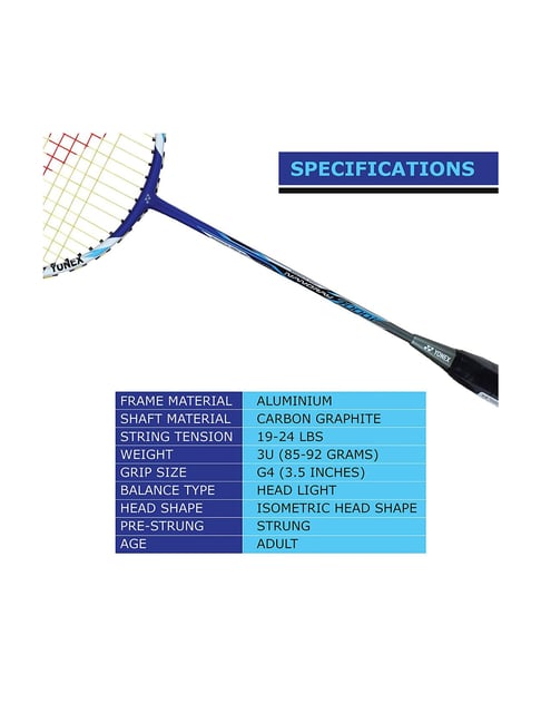 Buy Yonex Nanoray 7000I G4-2U Blue Aluminium Badminton Racquet With ...