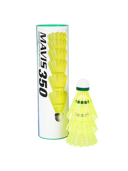 Yonex Mavis 350 Yellow Nylon Shuttlecock Pack of 6