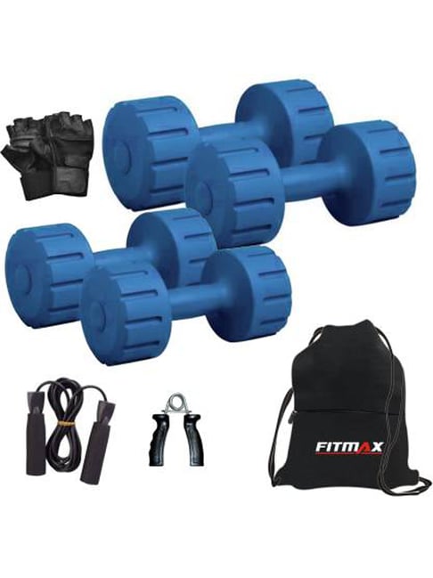 Fitmax DM PVC 1KG + 3KG Combo Home Gym Kit (Blue)-FITMAX-Footwear-TATA CLIQ