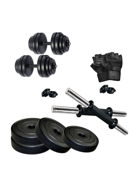 FITMAX K PVC DM 10kg Combo Home Gym Kit (Black)-FITMAX-Footwear-TATA CLIQ