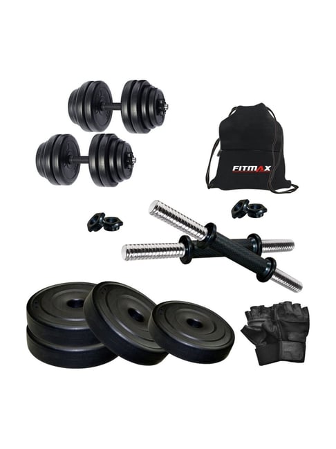 FITMAX PVC 8kg DMCombo Home Gym Kit (Black)-FITMAX-Footwear-TATA CLIQ